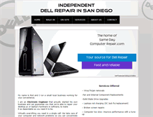 Tablet Screenshot of dellrepairsandiego.com